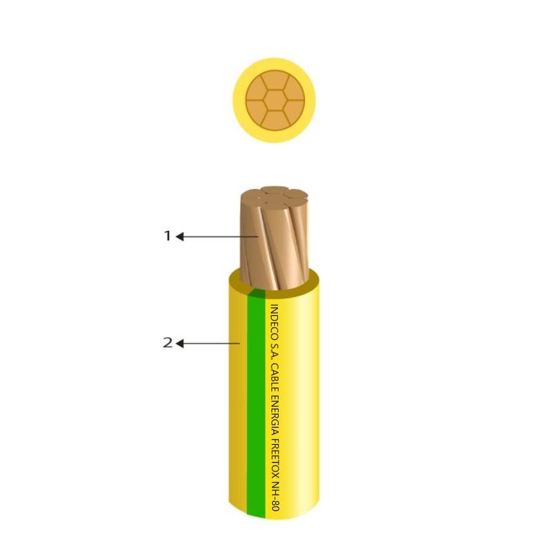 Cable FREETOX NH-90 16mm2 450/750V Amarillo Verde